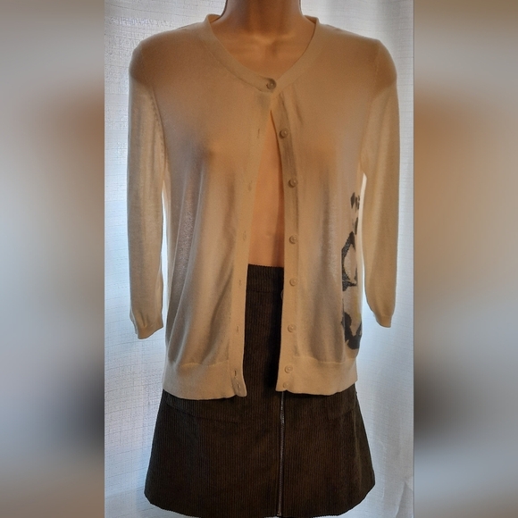 Banana Republic Cream and Black Cardigan Sweater - Picture 5 of 9